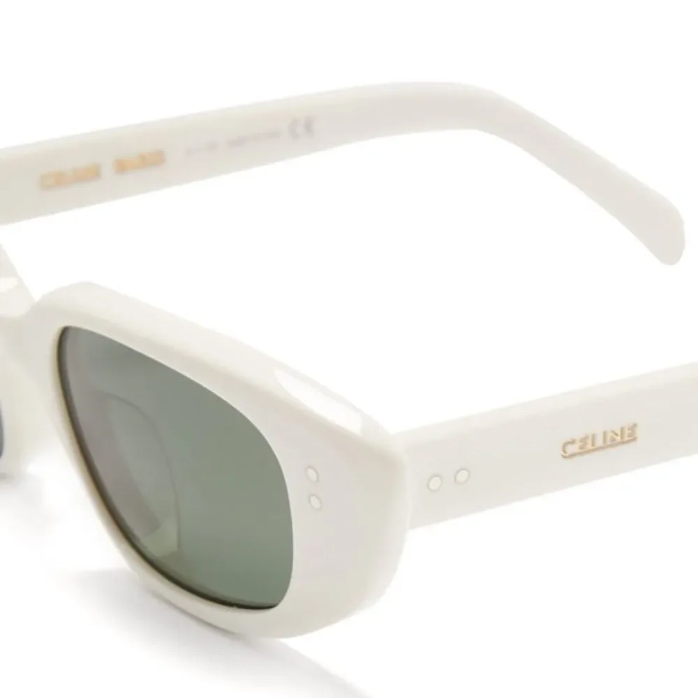 CELINE EYEWEAR  Oval acetate sunglasses white - Picture 4 of 9